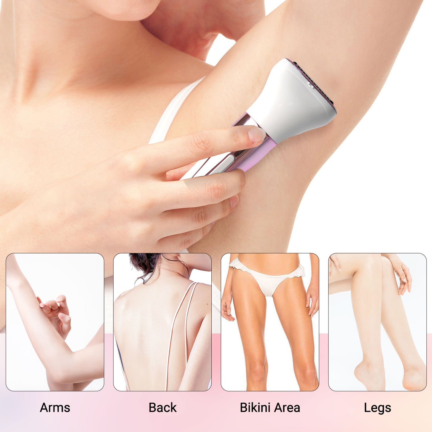 5 in 1 Electric Razor for Women,Nose Hair Trimmer, Face, Bikini & Body Shaver, Gentle Design for Smooth Skin