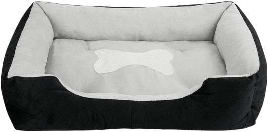 Seasonwood Dog Beds for Large Dogs Washable Pet Bed Comfortable Warming Rectangle Bed for Small Medium and Large Dogs